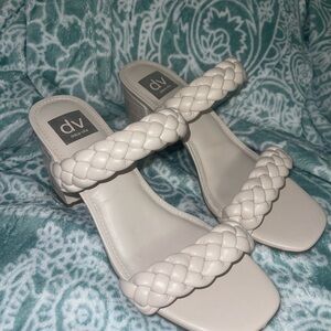 DV by Dolce Vita Cream Heels with Braided Straps